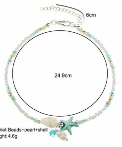 One Tribe Apparel Starfish & Seashells Boho Anklet