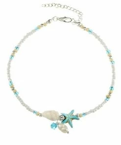 One Tribe Apparel Starfish & Seashells Boho Anklet