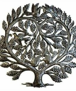 Croix Des Bouquets Steel Drum Art - Lovers Heart 24 Inch Tree Of Life (GC) Home
