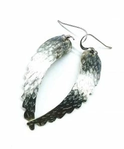 Lexi Butler Designs Jewelry Sterling Silver Hammer Pattern Sculpted Angel Wing Earrings 10 Lexi Butler Designs Jewelry Sterling Silver Hammer Pattern Sculpted Angel Wing Earrings