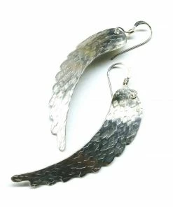 Lexi Butler Designs Jewelry Sterling Silver Hammer Pattern Sculpted Angel Wing Earrings 11 Lexi Butler Designs Jewelry Sterling Silver Hammer Pattern Sculpted Angel Wing Earrings