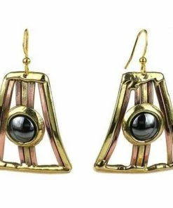 Brass Images (E) Strips And Hematite Earrings (GC)