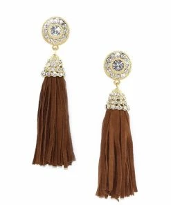 Kristin Perry Suede Tassel Earrings Jewelry