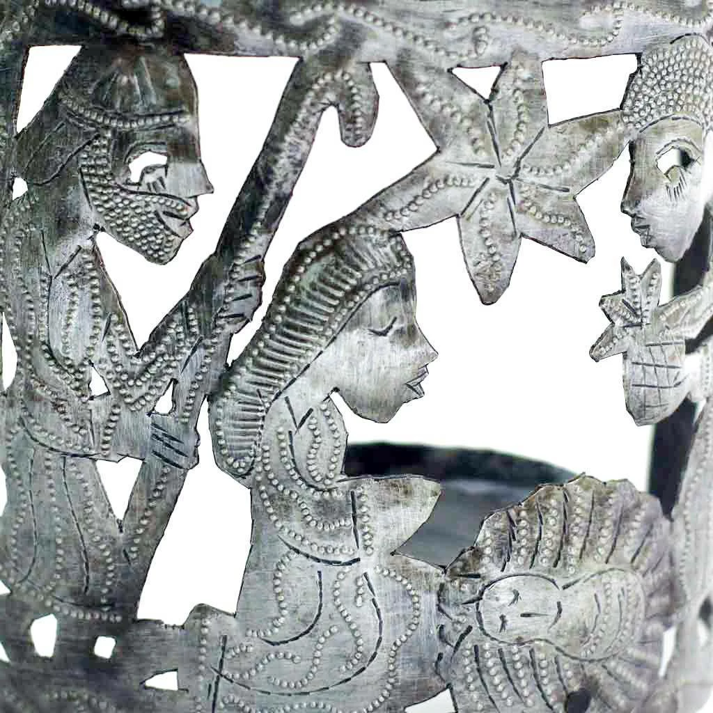 Croix Des Bouquets (H) Home Tabletop Nativity Scene With Candle Holder (13" X 7") 4 Croix Des Bouquets (H) Home Tabletop Nativity Scene With Candle Holder (13" X 7")