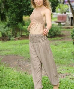 Napat Tan Solid Harem Pants