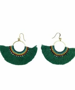 SLATE + SALT Tassel Fan Earrings