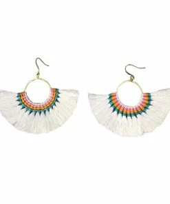 SLATE + SALT Tassel Fan Earrings