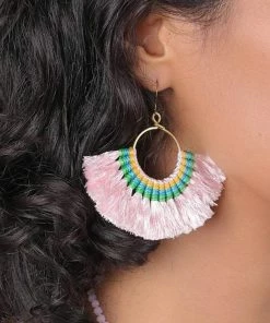 SLATE + SALT Tassel Fan Earrings