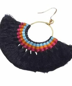 SLATE + SALT Tassel Fan Earrings