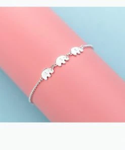 One Tribe Apparel Boho Clothing Three Elephants Silver Charm Bracelets