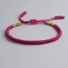 AMIU Handmade Store Red Maroon Luck Buddhist Bracelet Jewelry