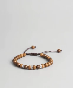 AMIU Handmade Store Brown Tibetan Buddhist Hand Braided Bracelet