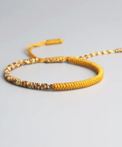 AMIU Handmade Store Yellow Luck Tibetan Bracelet