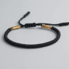 AMIU Handmade Store Jewelry Black & Gold Tibetan Buddhist Bracelets