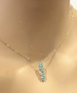Lexi Butler Designs Tiny Super Sparkly Vertical Crystal Bar Necklace