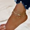 One Tribe Apparel Tribal Sequins & Stones Adjustable Anklet Jewelry