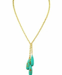 Gena Myint Triple Turquoise Necklace