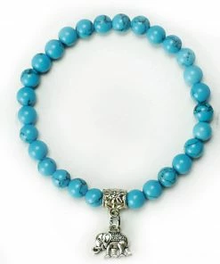 One Tribe Apparel Turquoise Blue Elephant Bracelet - Intelligence & Trust Jewelry