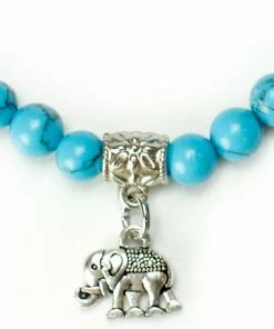 One Tribe Apparel Turquoise Blue Elephant Bracelet - Intelligence & Trust Jewelry