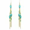 Gena Myint Jewelry Turquoise Linear Chandelier Earrings 2 Gena Myint Jewelry Turquoise Linear Chandelier Earrings