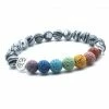 MICHAEL KENDRA Official Store Black & White 7Chakra Bracelet