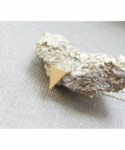 BellaJoo Jewelry Two Tone Triangle Necklace