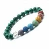 MICHAEL KENDRA Official Store Jewelry Two-Toned Green 7 Chakra Bracelet