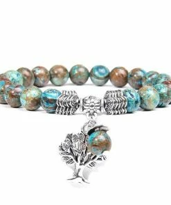 VinswetJewelry Store Two-Toned Lapis Lazuli Mala Bracelet