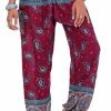 Napat Valencia Red Paisley Mandala Pants