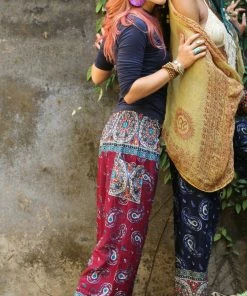 Napat Valencia Red Paisley Mandala Pants