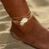 One Tribe Apparel Vintage Gold Sun & Leaf Boho Anklet & Bracelet 1 One Tribe Apparel Vintage Gold Sun & Leaf Boho Anklet & Bracelet