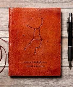 Soothi Virgo Zodiac Handmade Leather Journal