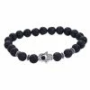 One Tribe Apparel Jewelry Volcanic Rocks Yoga Hamsa Hand Bracelet In 5 Colors