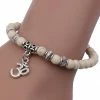 One Tribe Apparel Jewelry White Infinity OM Yoga Bracelet