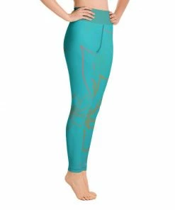 Find Your Coast Supply Co. Women's Active Comfort Sport Aloha Full Length Leggings Pants 8 Find Your Coast Supply Co. Women's Active Comfort Sport Aloha Full Length Leggings Pants