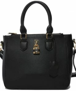 Mechaly Boho Bags Women's Aimee Black Vegan Leather Shoulder Handbag