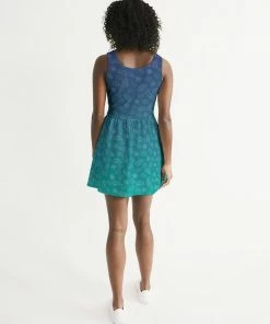 Find Your Coast Supply Co. Women's Birdcup Scoop Neck Skater Dress