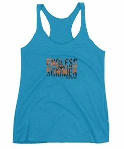 Find Your Coast Supply Co. Women's Endless Summer Vintage Turquoise Triblend Racerback Tank Boho Tops