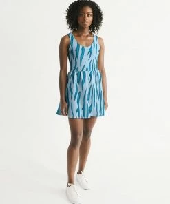 Find Your Coast Supply Co. Women's Energizer Scoop Neck Skater Dress Boho Dresses