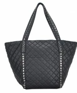 Mechaly Women's Ivy Black Vegan Leather Tote Handbag Boho Bags