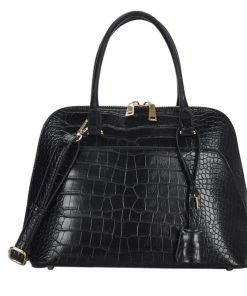 Mechaly Women's Judy Black Vegan Leather Tote Handbag Boho Bags