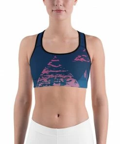 Find Your Coast Supply Co. Boho Tops Women's Moisture Wicking Madeleine Sports Bra (white & Black Piping)