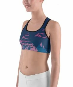 Find Your Coast Supply Co. Boho Tops Women's Moisture Wicking Madeleine Sports Bra (white & Black Piping)