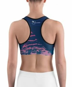 Find Your Coast Supply Co. Boho Tops Women's Moisture Wicking Madeleine Sports Bra (white & Black Piping)
