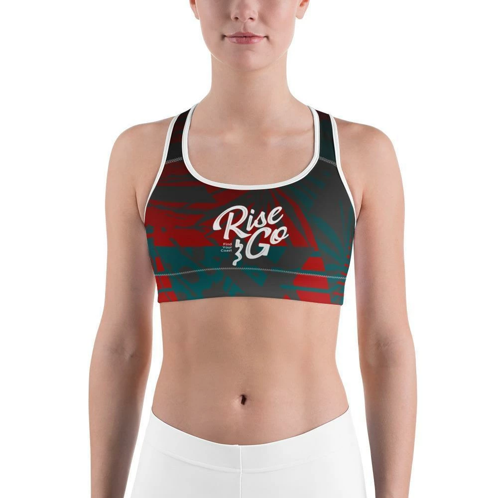 Find Your Coast Supply Co. Boho Tops Women's Moisture Wicking Nadine Rise & Go Sports Bra (white & Black Piping) 3 Find Your Coast Supply Co. Boho Tops Women's Moisture Wicking Nadine Rise & Go Sports Bra (white & Black Piping)