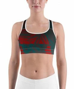 Find Your Coast Supply Co. Boho Tops Women's Moisture Wicking Nadine Sports Bra (white & Black Piping)