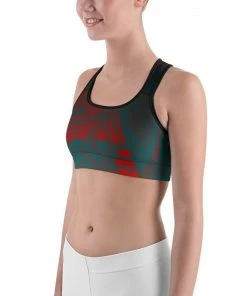 Find Your Coast Supply Co. Boho Tops Women's Moisture Wicking Nadine Sports Bra (white & Black Piping)