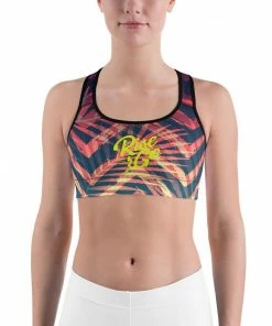 Find Your Coast Supply Co. Women's Moisture Wicking Olivia II Rise & Go Sports Bra (white & Black Piping)