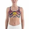 Find Your Coast Supply Co. Women's Moisture Wicking Olivia II Rise & Go Sports Bra (white & Black Piping)