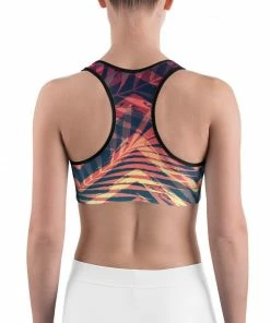 Find Your Coast Supply Co. Women's Moisture Wicking Olivia II Rise & Go Sports Bra (white & Black Piping)